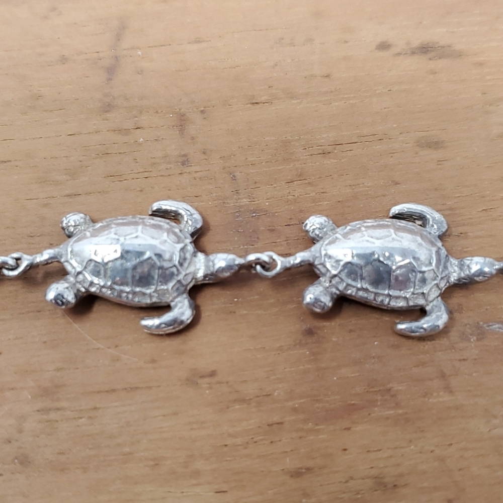 Sterling Silver Turtle Bracelet - image 5